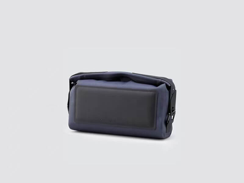 Off-Road Tool Pouch with waterproof design, inner zip pocket for organization, and M.O.L.L.E. system for flexible attachment options on the bike.