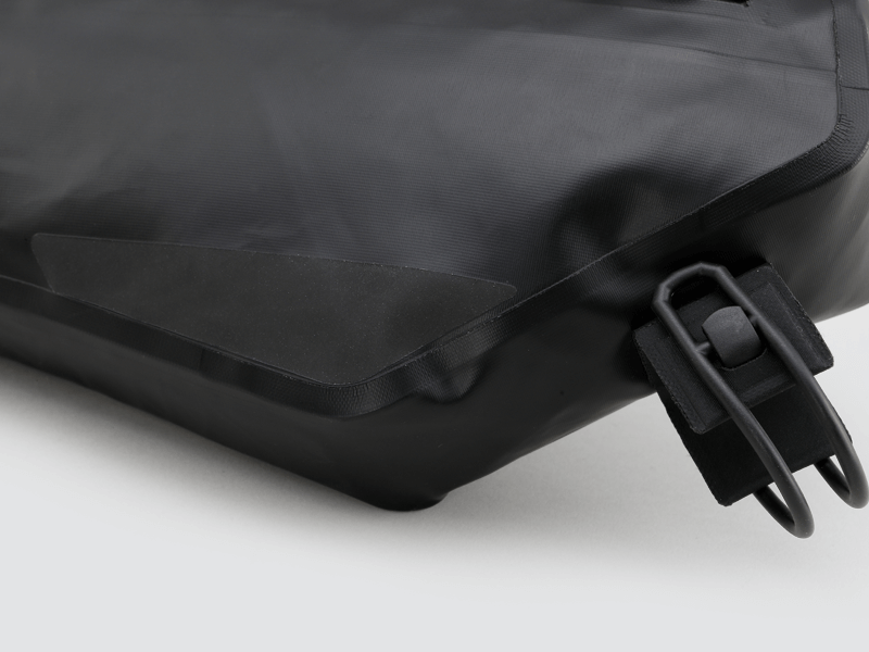 Road Frame Bag - Medium designed for weight distribution and easy access to items, featuring 'Fast-Fix' straps, large reflective areas, and lightweight durable construction.