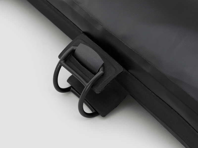 Road Frame Bag - Medium designed for weight distribution and easy access to items, featuring 'Fast-Fix' straps, large reflective areas, and lightweight durable construction.