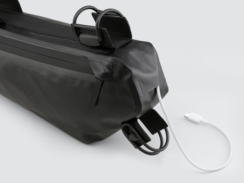 Road Frame Bag XSmall designed for weight distribution and easy access to small items, featuring 'Fast-Fix' straps, reflective areas, and lightweight construction.