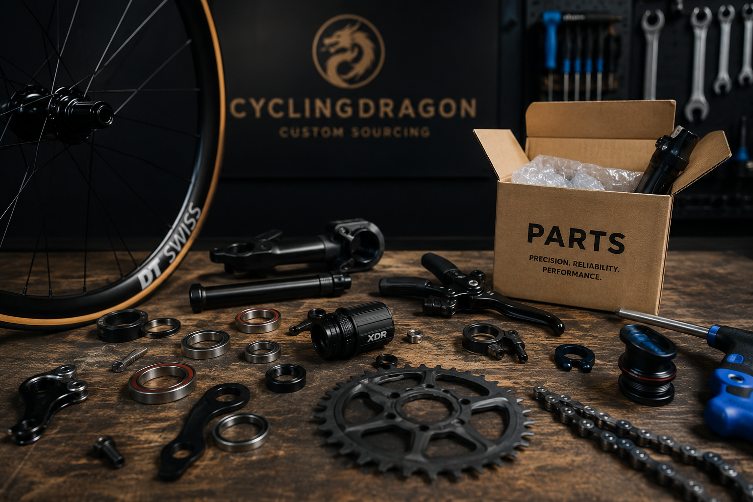 Custom bicycle building, sourcing and supplier network